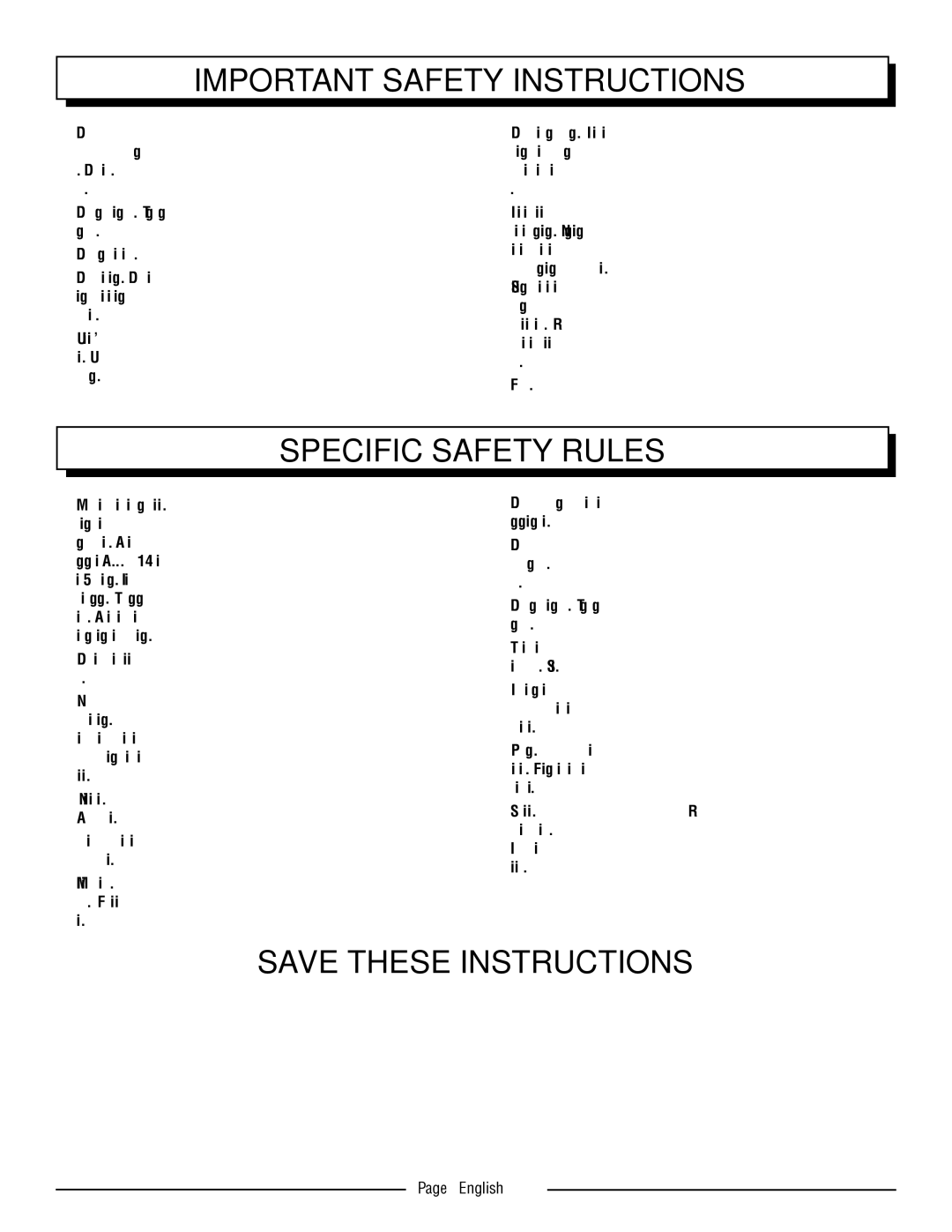 Homelite UT42100 manuel dutilisation Specific Safety Rules 