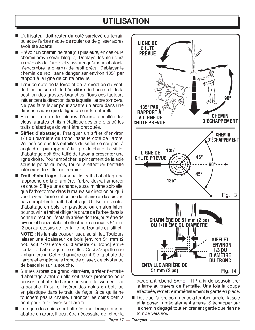 Homelite UT43102, UT43122 manuel dutilisation Ligne DE Chute Prévue, OU 1/10 ÈME DU Diamètre 