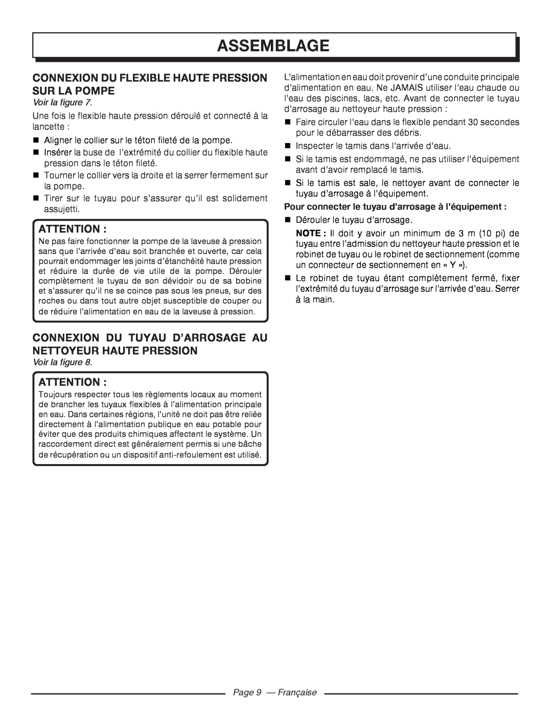 Homelite UT80516 manuel dutilisation Page 9 - Française, Assemblage 