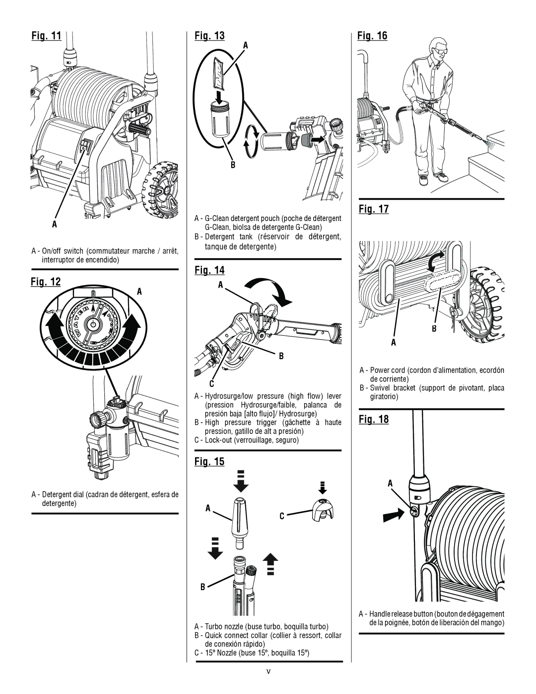 Homelite UT80720 manuel dutilisation Tanque de detergente, Interruptor de encendido 