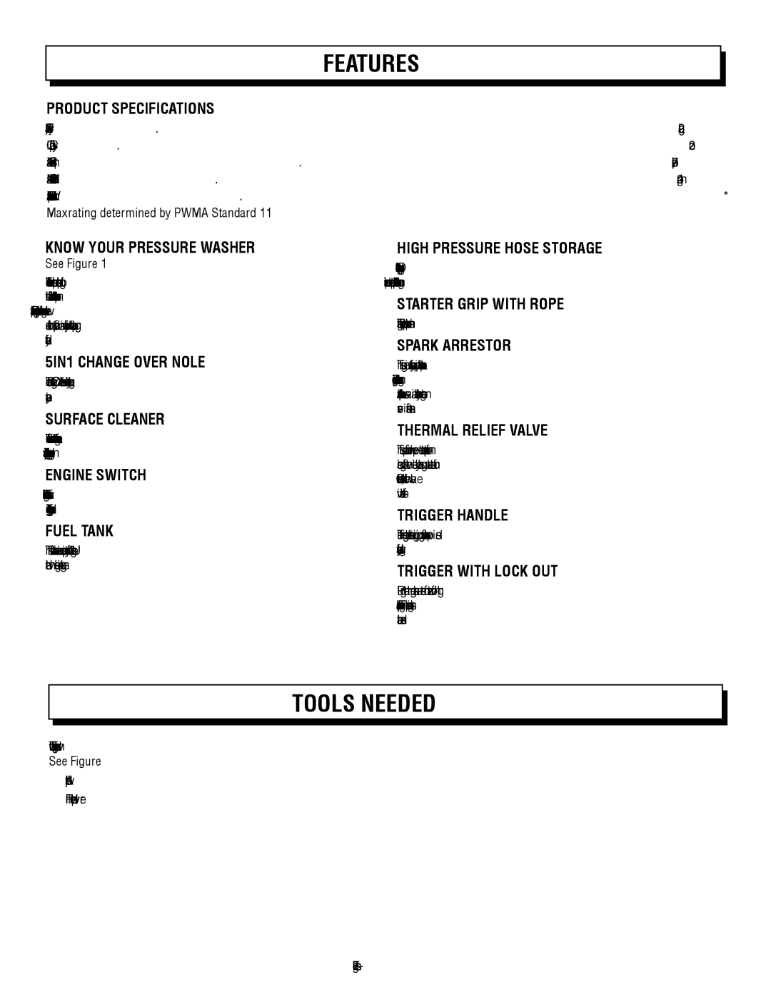 Homelite UT80933, UT80835 manuel dutilisation Features, Tools Needed 