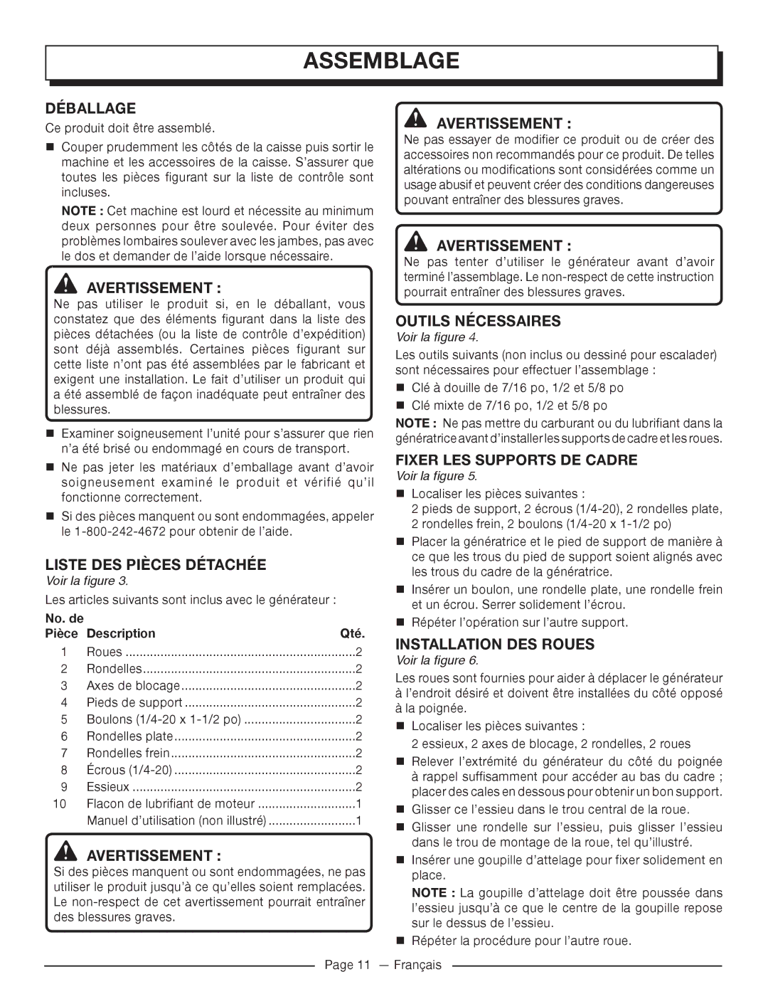 Homelite UT905011 manuel dutilisation Assemblage 