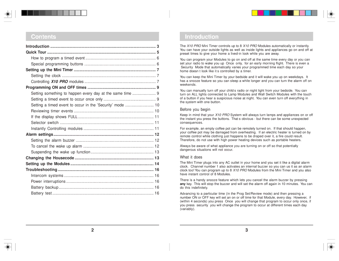 HomeTech XPMT1 owner manual Contents, Introduction 