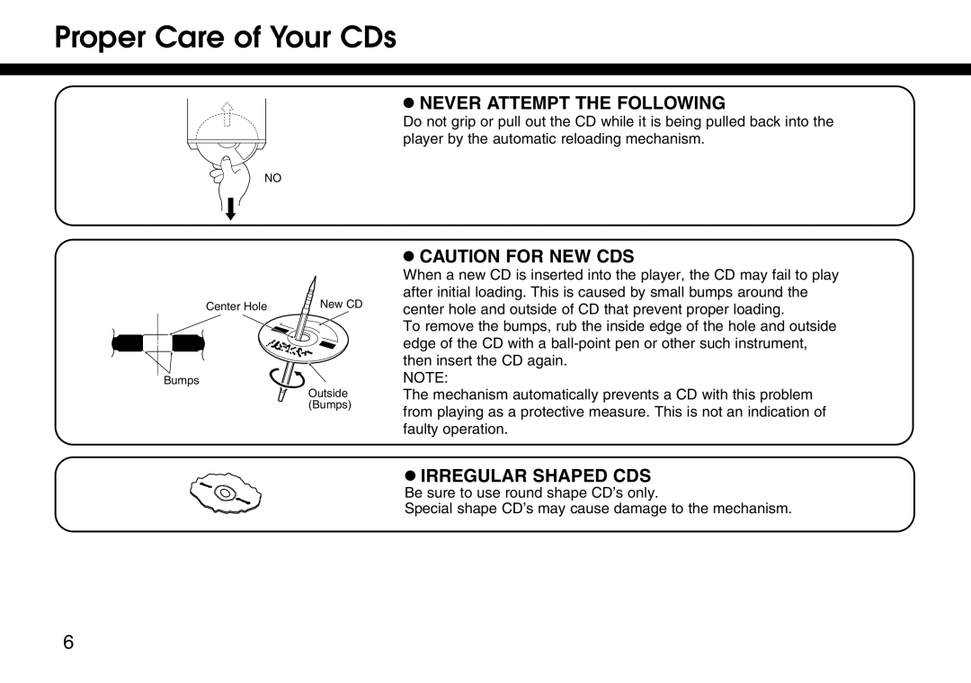 Honda Power Equipment 08A06-3E1-300 manual Never Attempt the Following, Irregular Shaped CDS 