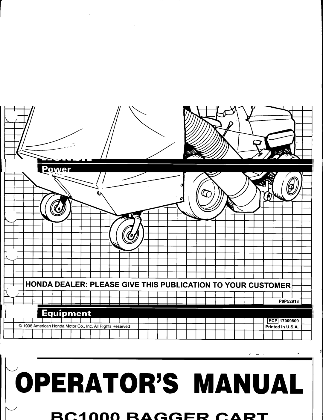 Honda Power Equipment BC100 manual 