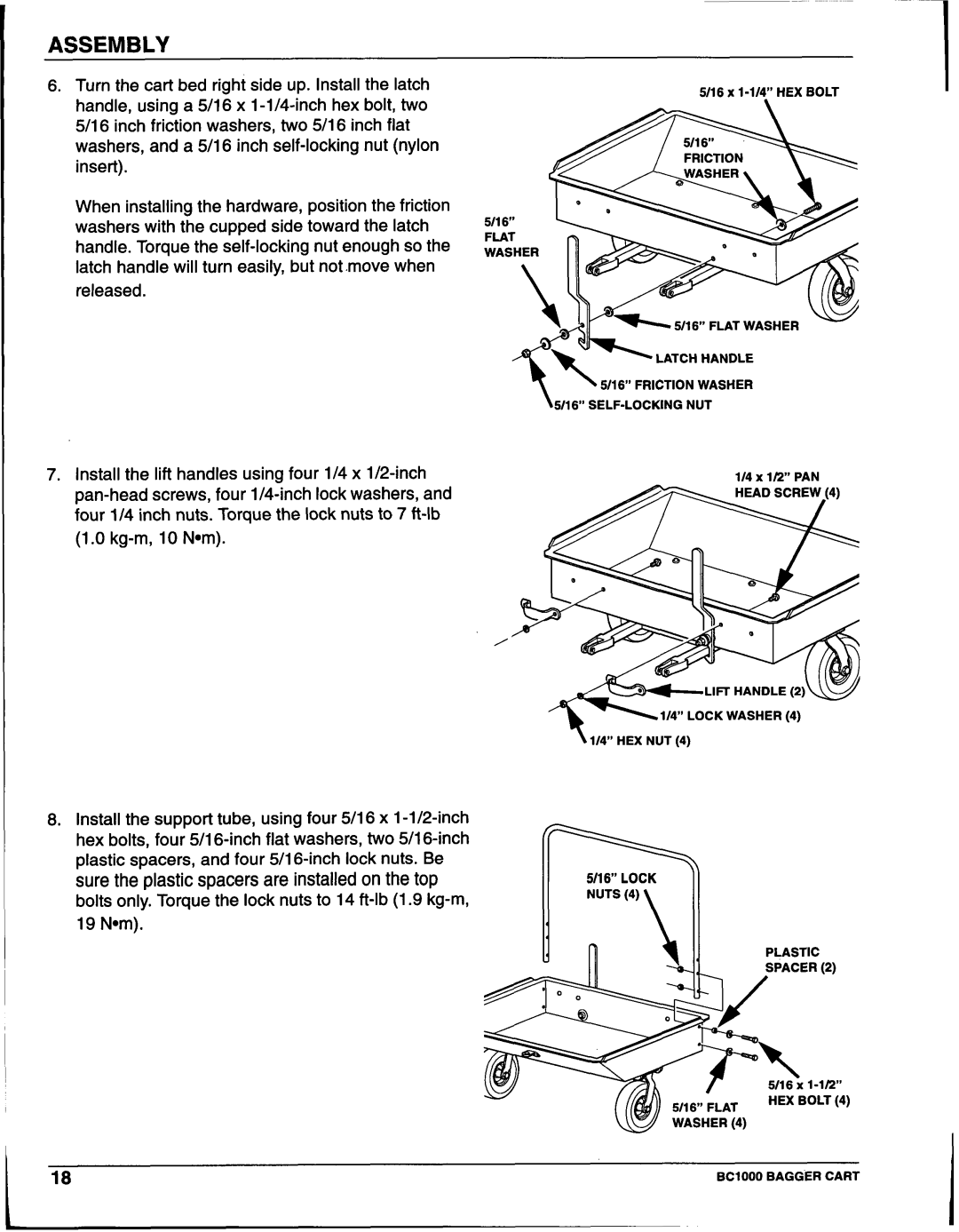 Honda Power Equipment BC100 manual Sure the plastic spacers are installed on the top 