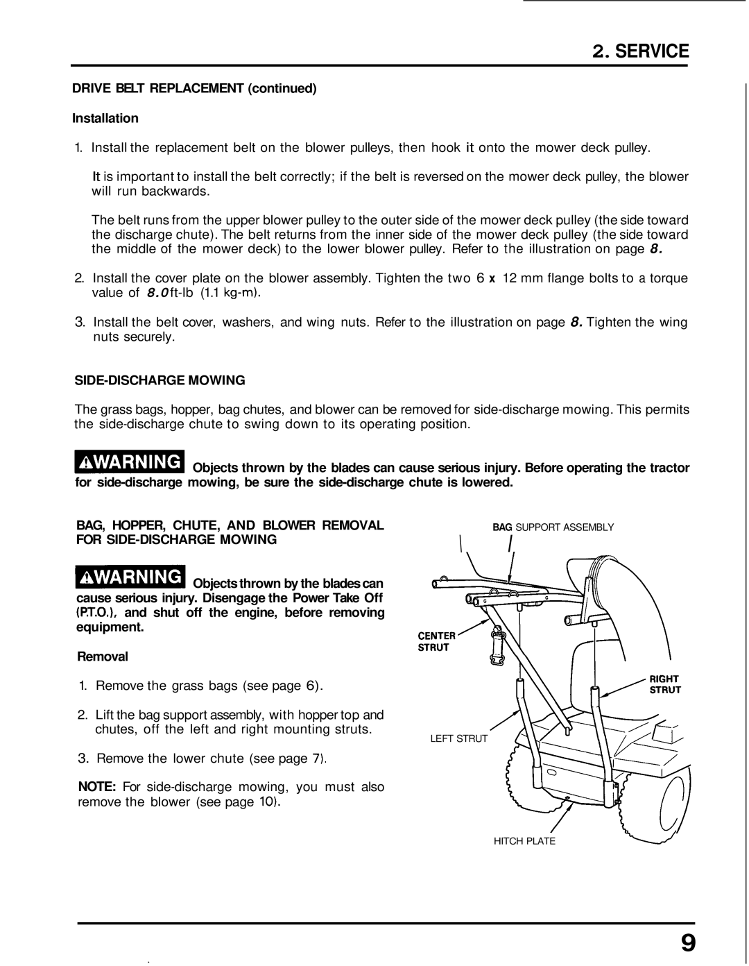 Honda Power Equipment BK4546, BK4542, GB4500 manual Drive Belt Replacement Installation, SIDE-DISCHARGE Mowing 