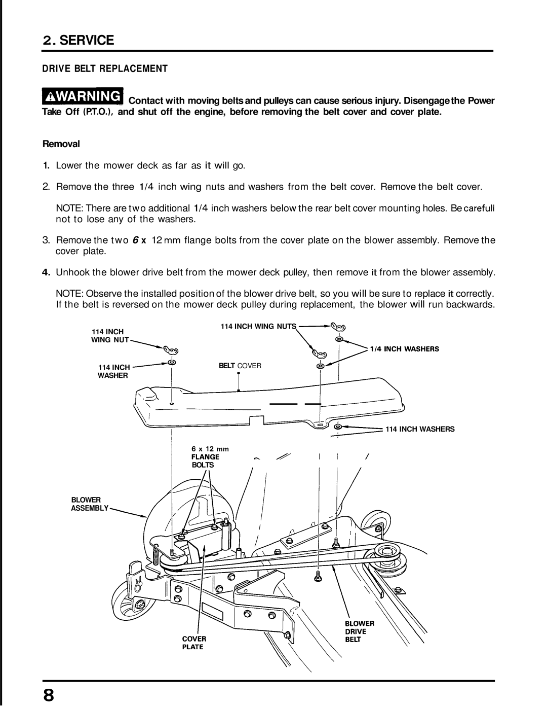 Honda Power Equipment GB4500, BK4542, BK4546 manual Drive Belt Replacement, Service, Removal 