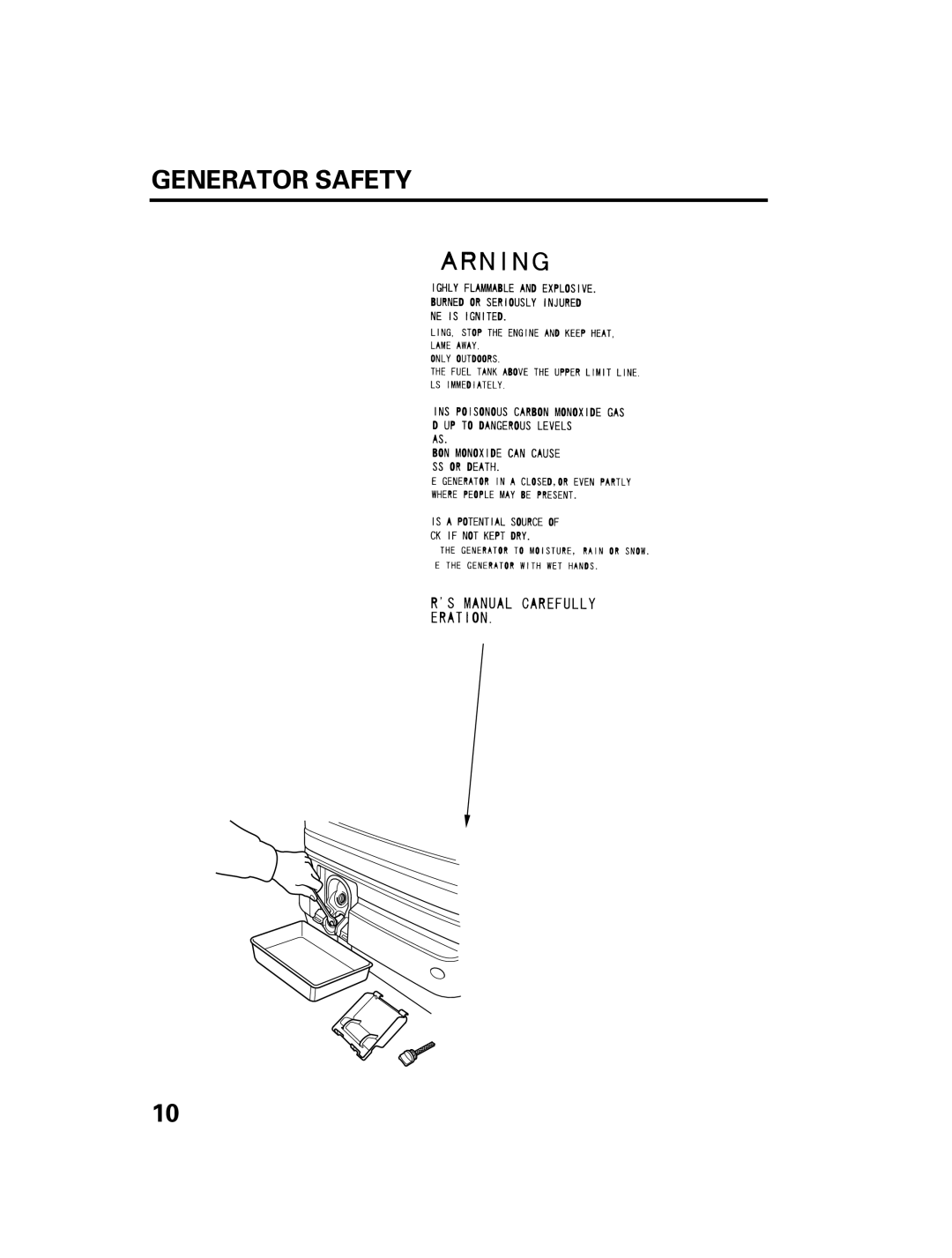 Honda Power Equipment DCX3000 manual Engine OIL Change 