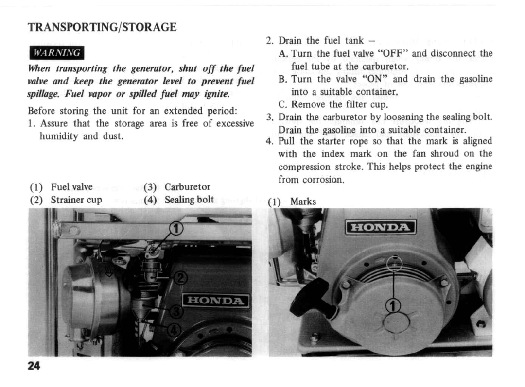 Honda Power Equipment E1500 manual 