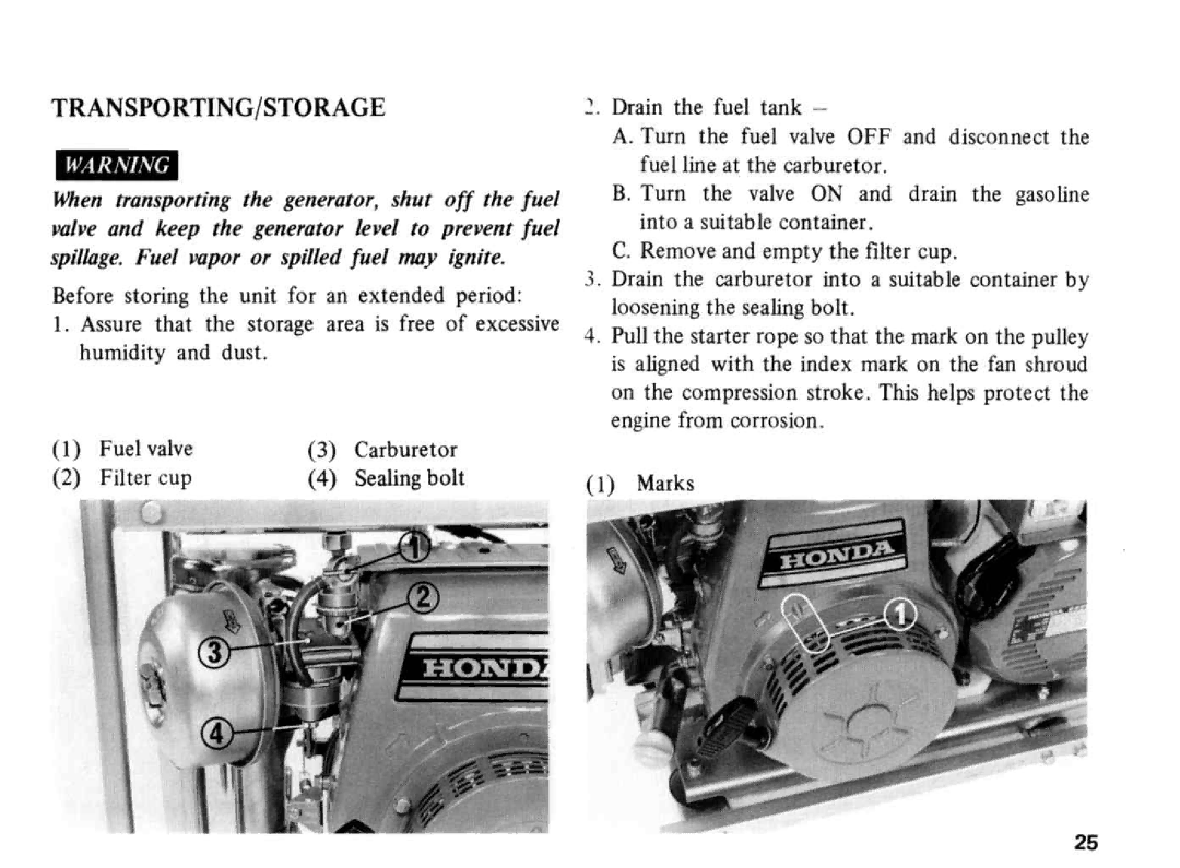 Honda Power Equipment E2500 manual 