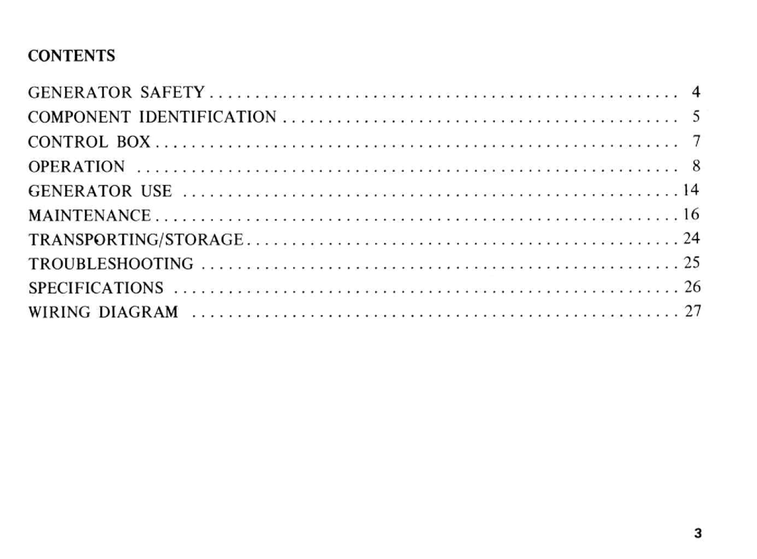 Honda Power Equipment E2500 manual 