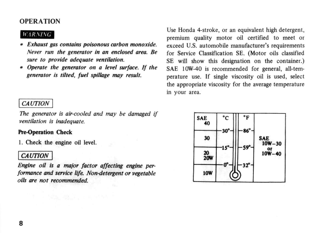 Honda Power Equipment E3500 manual 