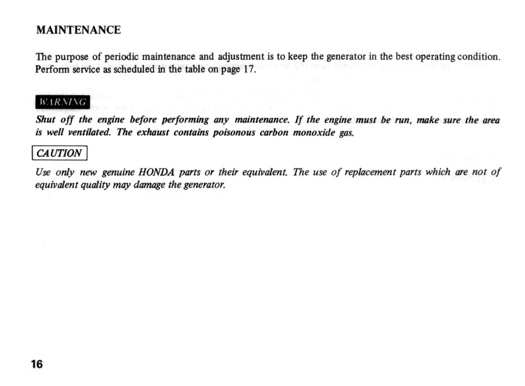 Honda Power Equipment E3500 manual 