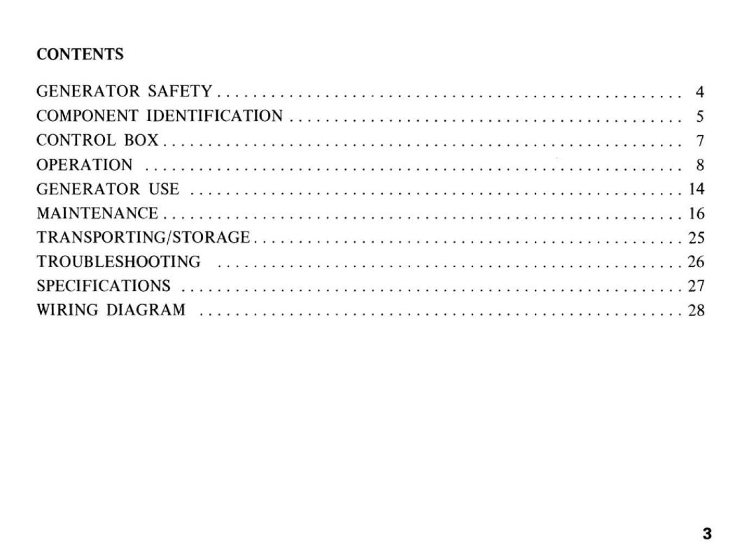 Honda Power Equipment E3500 manual 