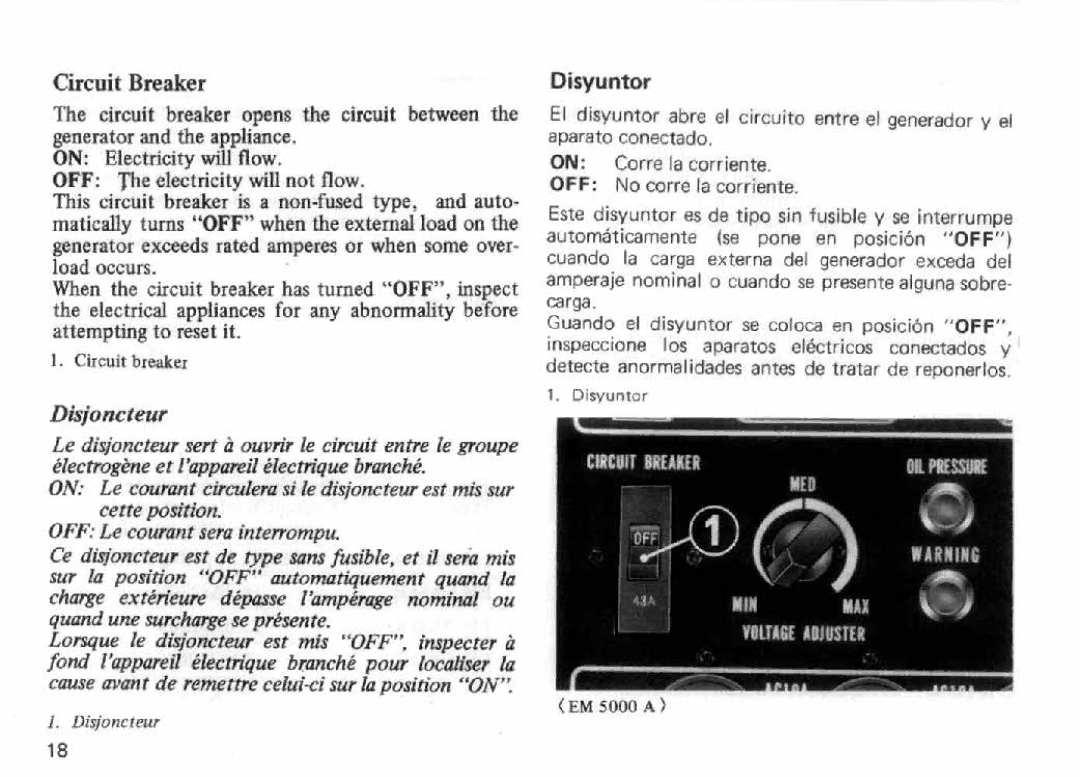 Honda Power Equipment EM5000 manual 