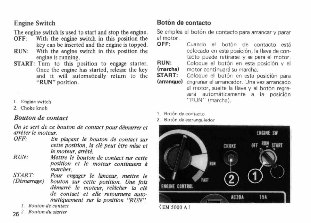 Honda Power Equipment EM5000 manual 