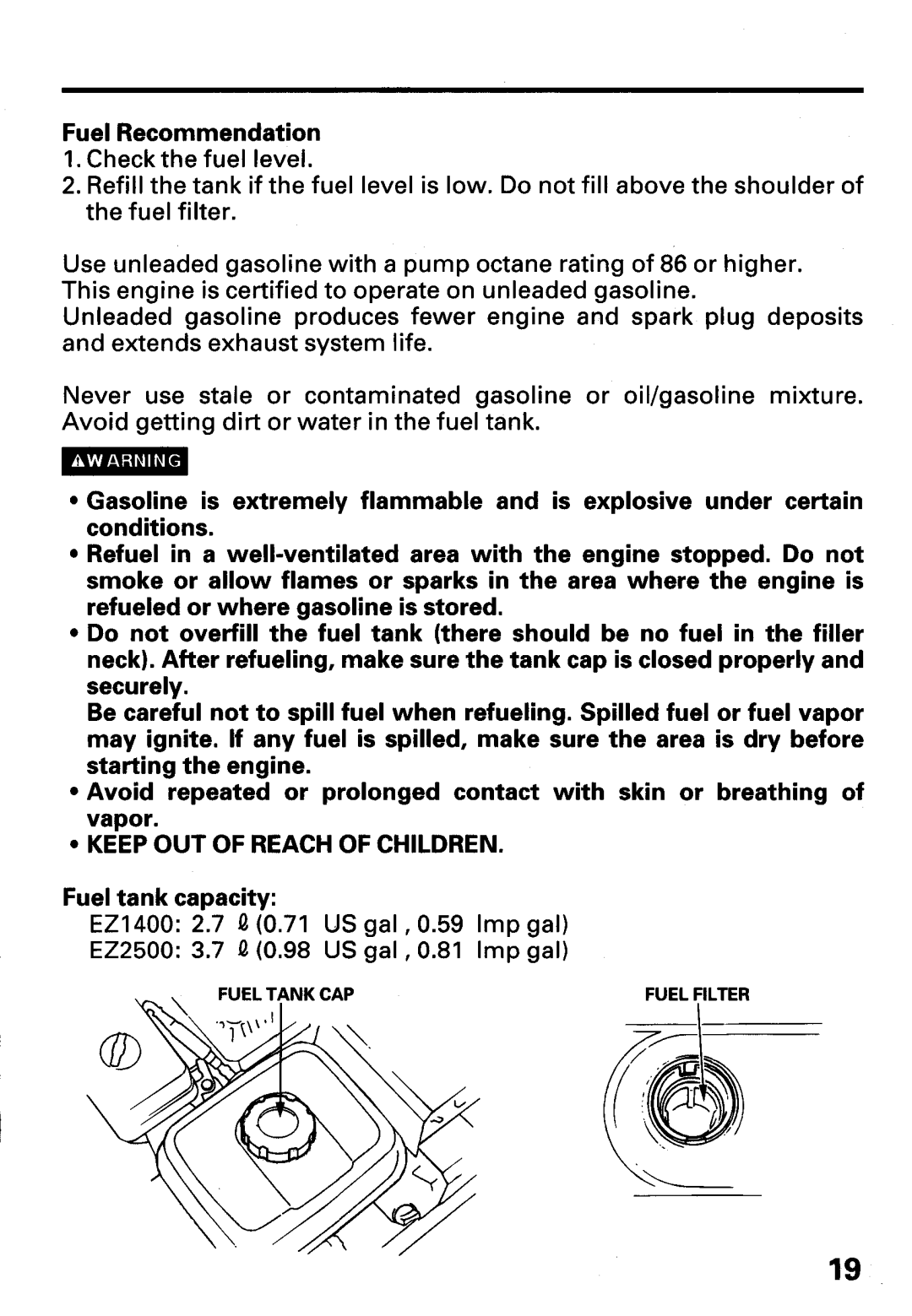 Honda Power Equipment EZ2500, EZ1400 manual 