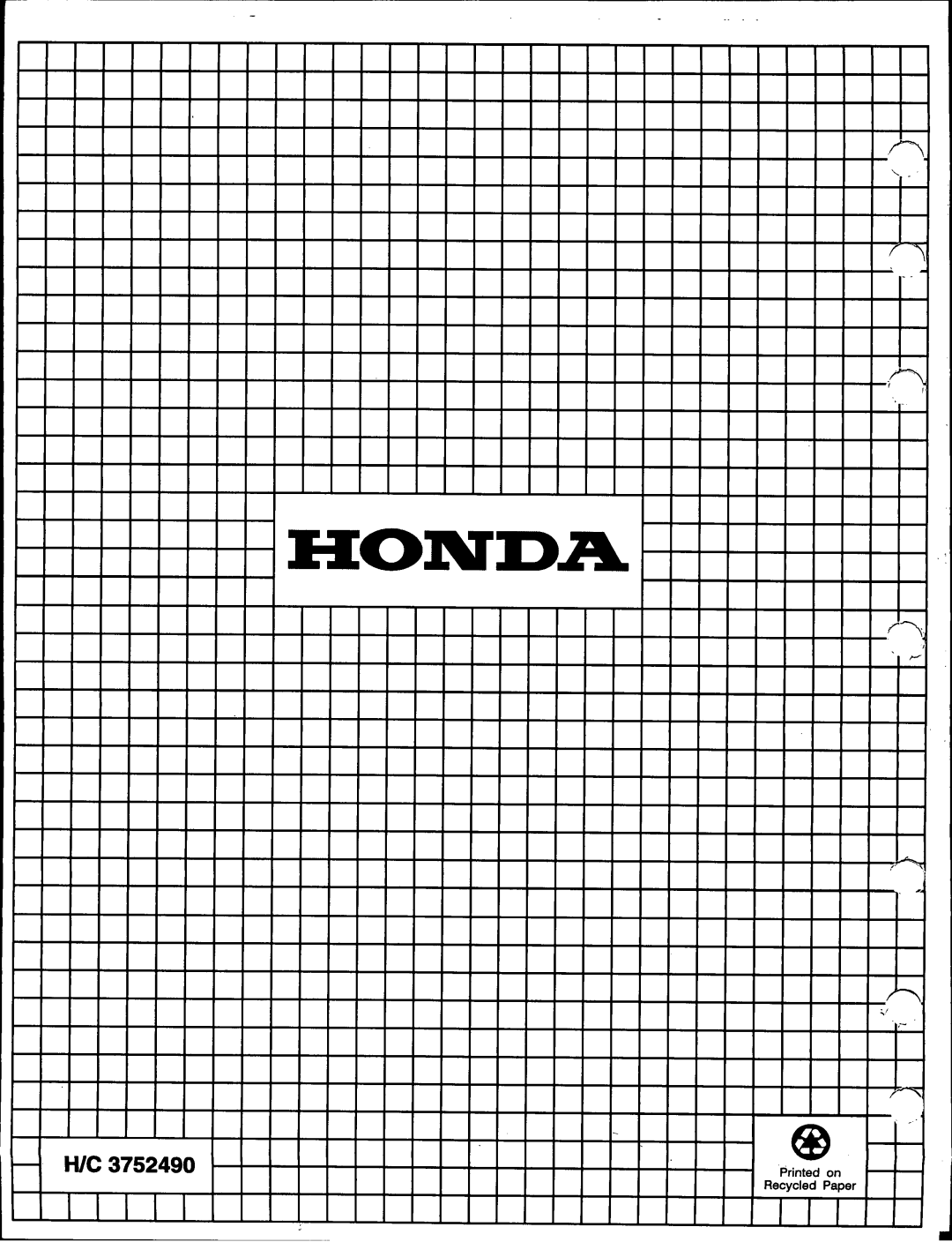 Honda Power Equipment FL5540K0 manual 