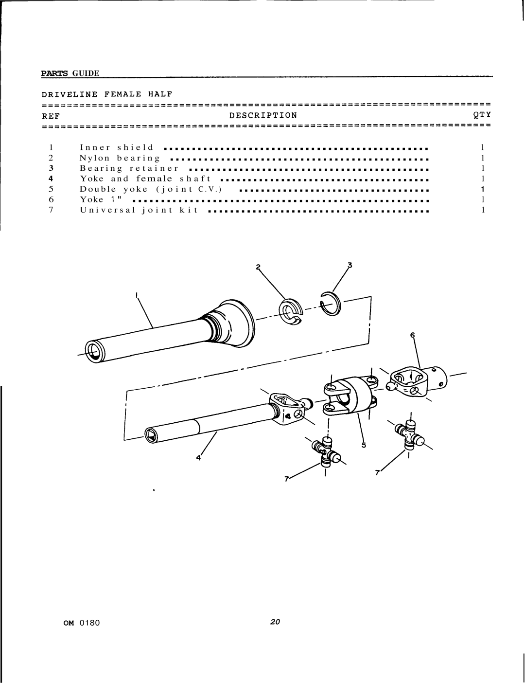 Honda Power Equipment FS5047 L o n b e a r i n g A r i n g r e t a i n e r, U b l e y o k e j o i n t C, N e r s h i e l d 