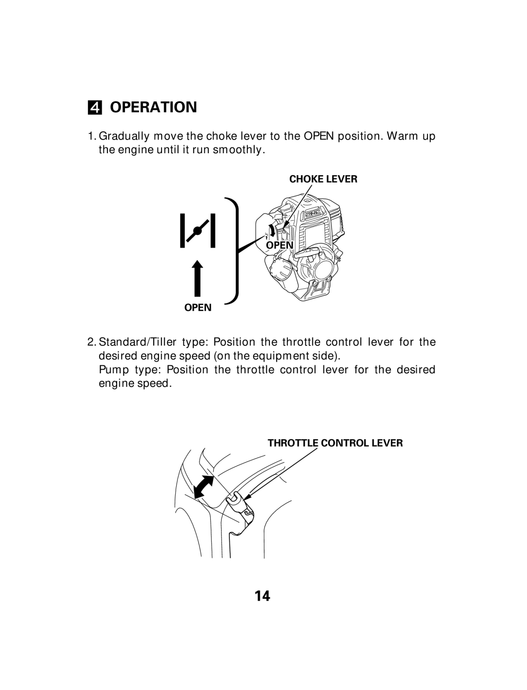 Honda Power Equipment GX25 owner manual Operation 