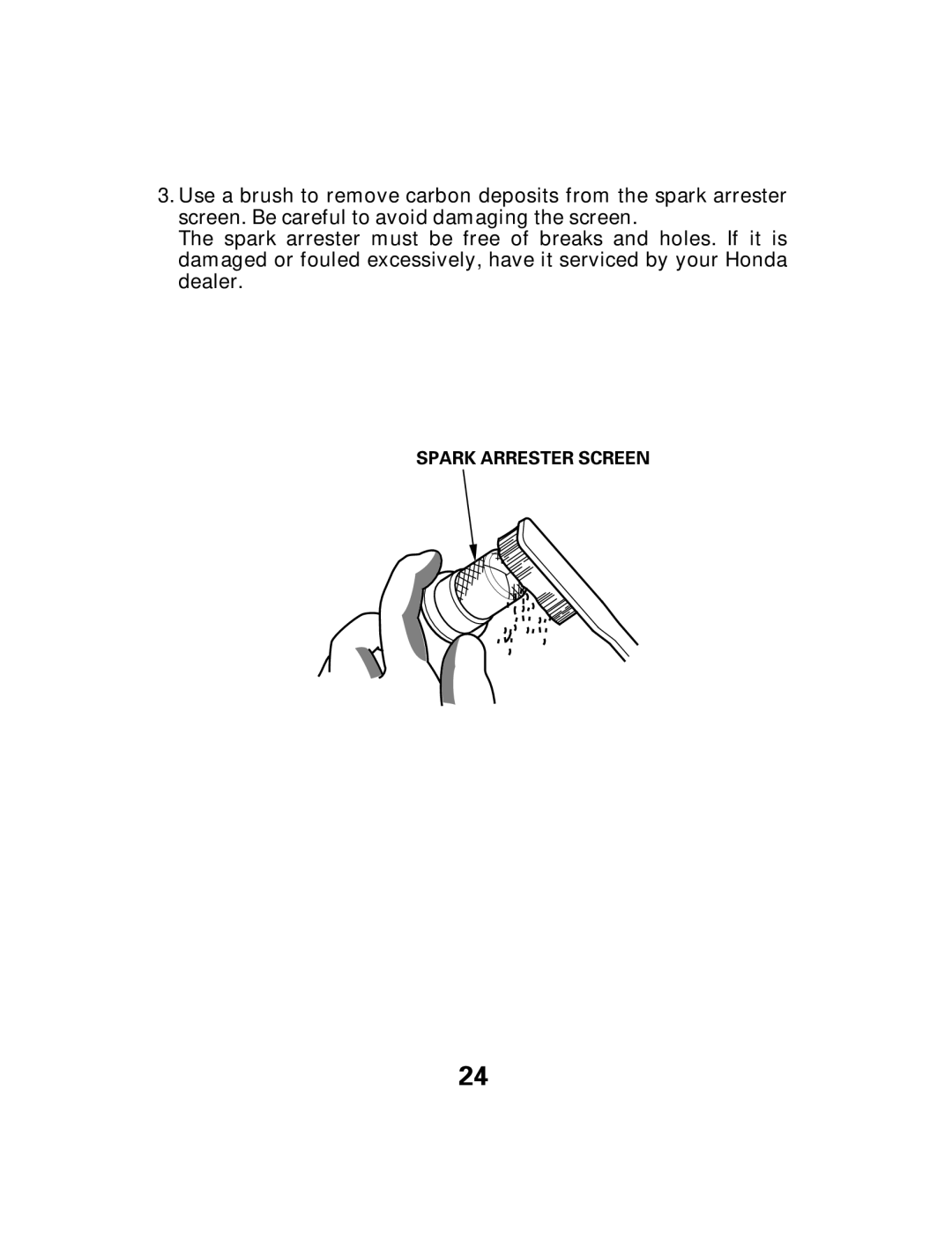 Honda Power Equipment GX25 owner manual Spark Arrester Screen 