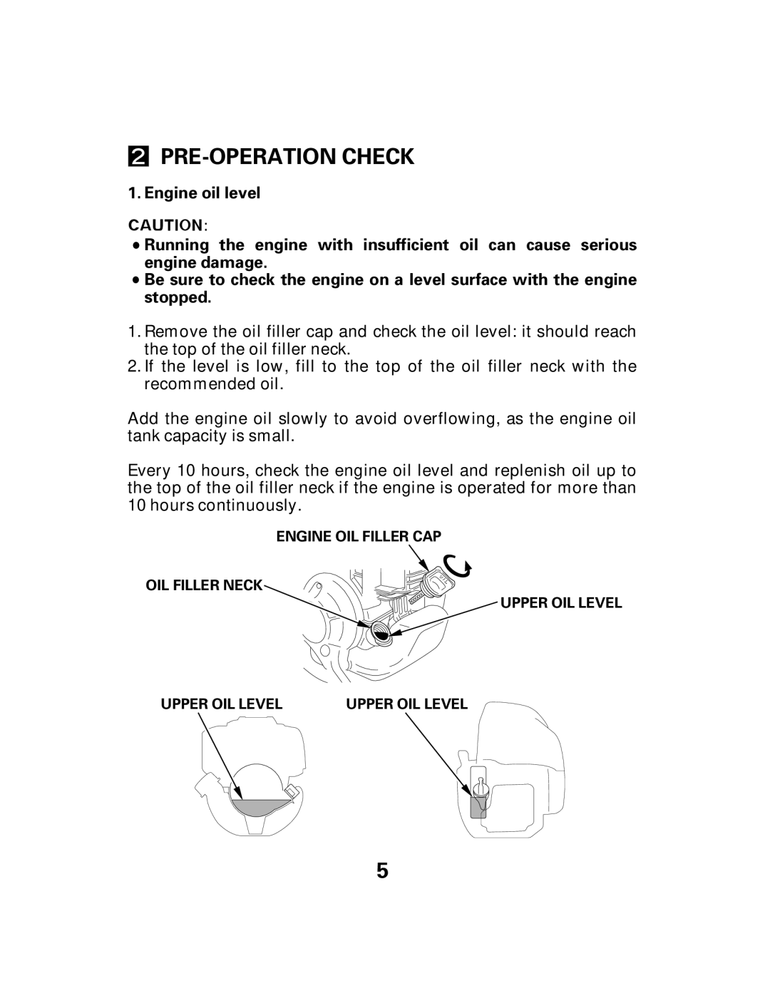 Honda Power Equipment GX25 owner manual PRE-OPERATION Check 