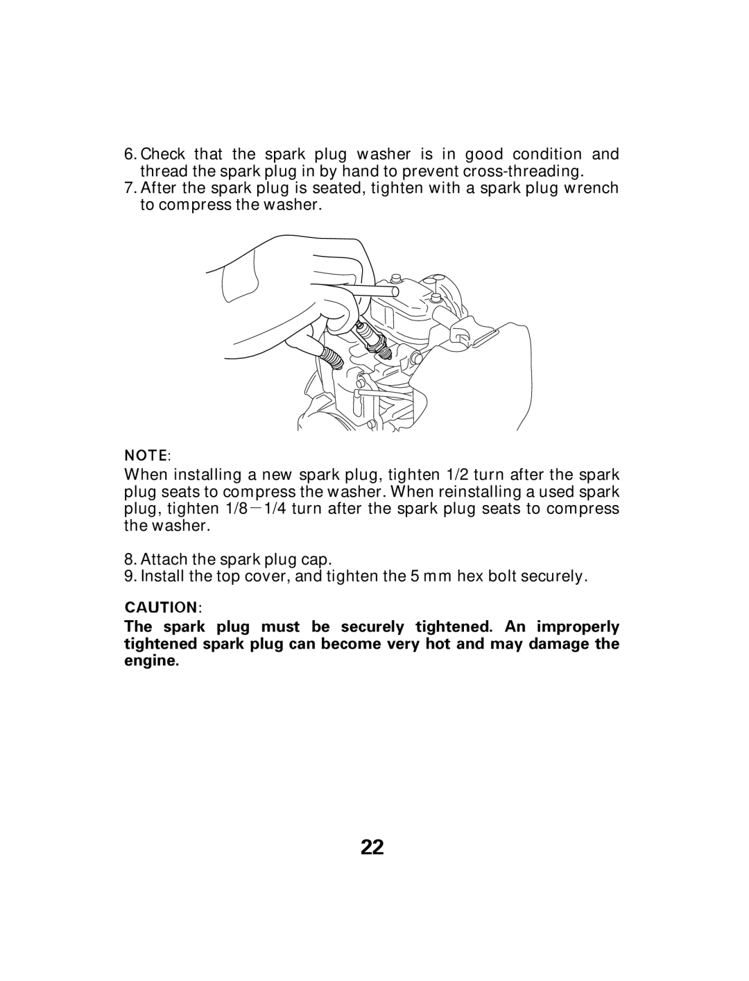 Honda Power Equipment GX25 owner manual Attach the spark plug cap 