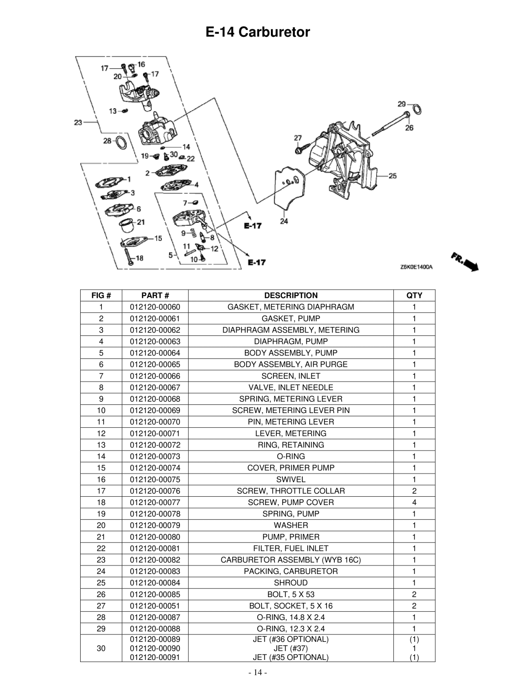 Honda Power Equipment GX35 service manual Carburetor 