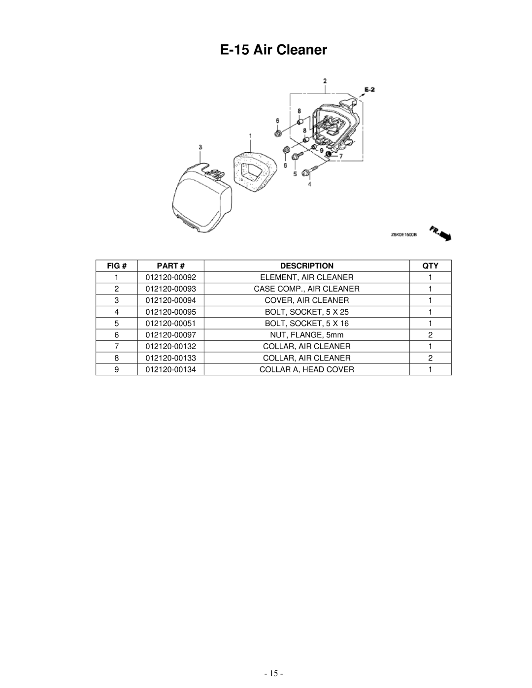 Honda Power Equipment GX35 service manual Air Cleaner 