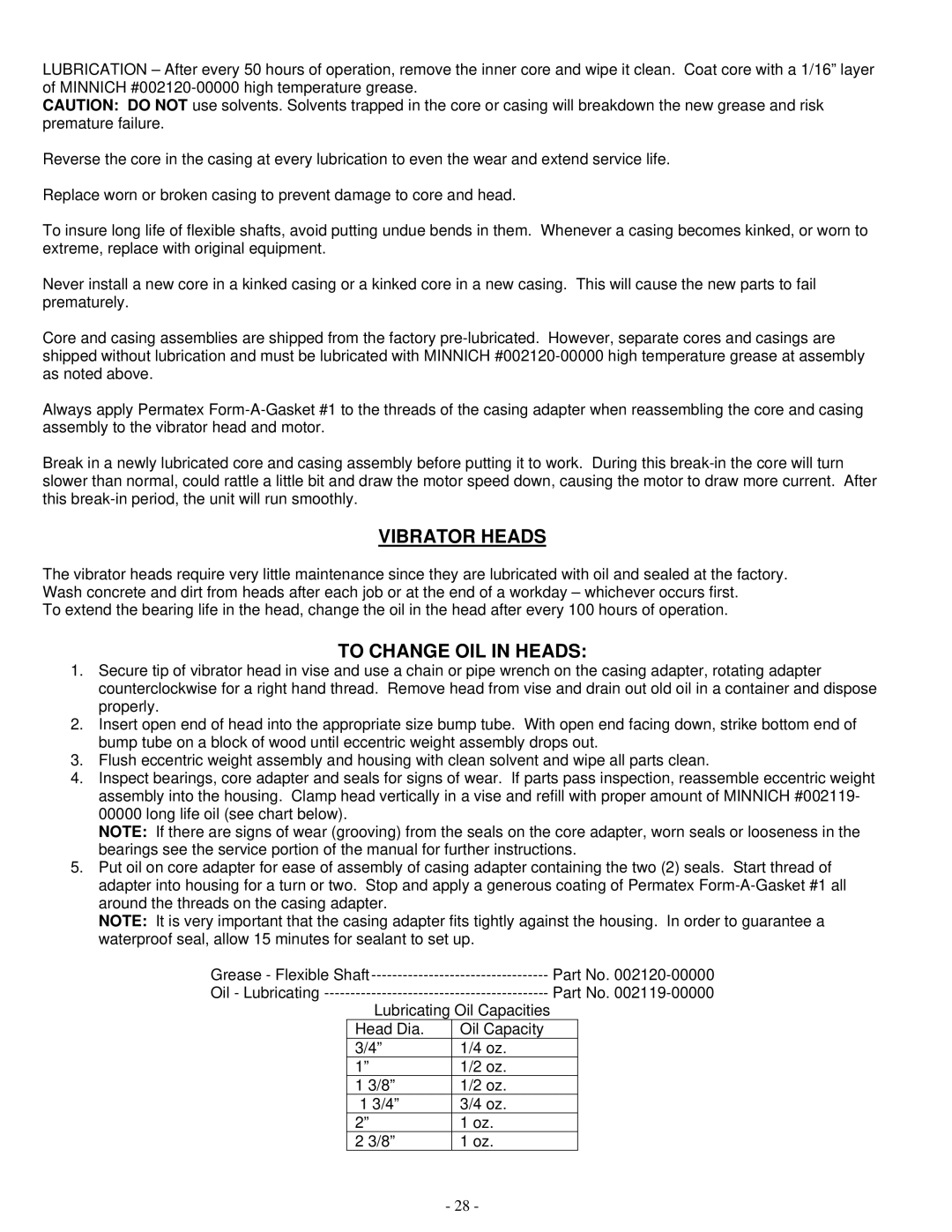 Honda Power Equipment GX35 service manual Vibrator Heads 