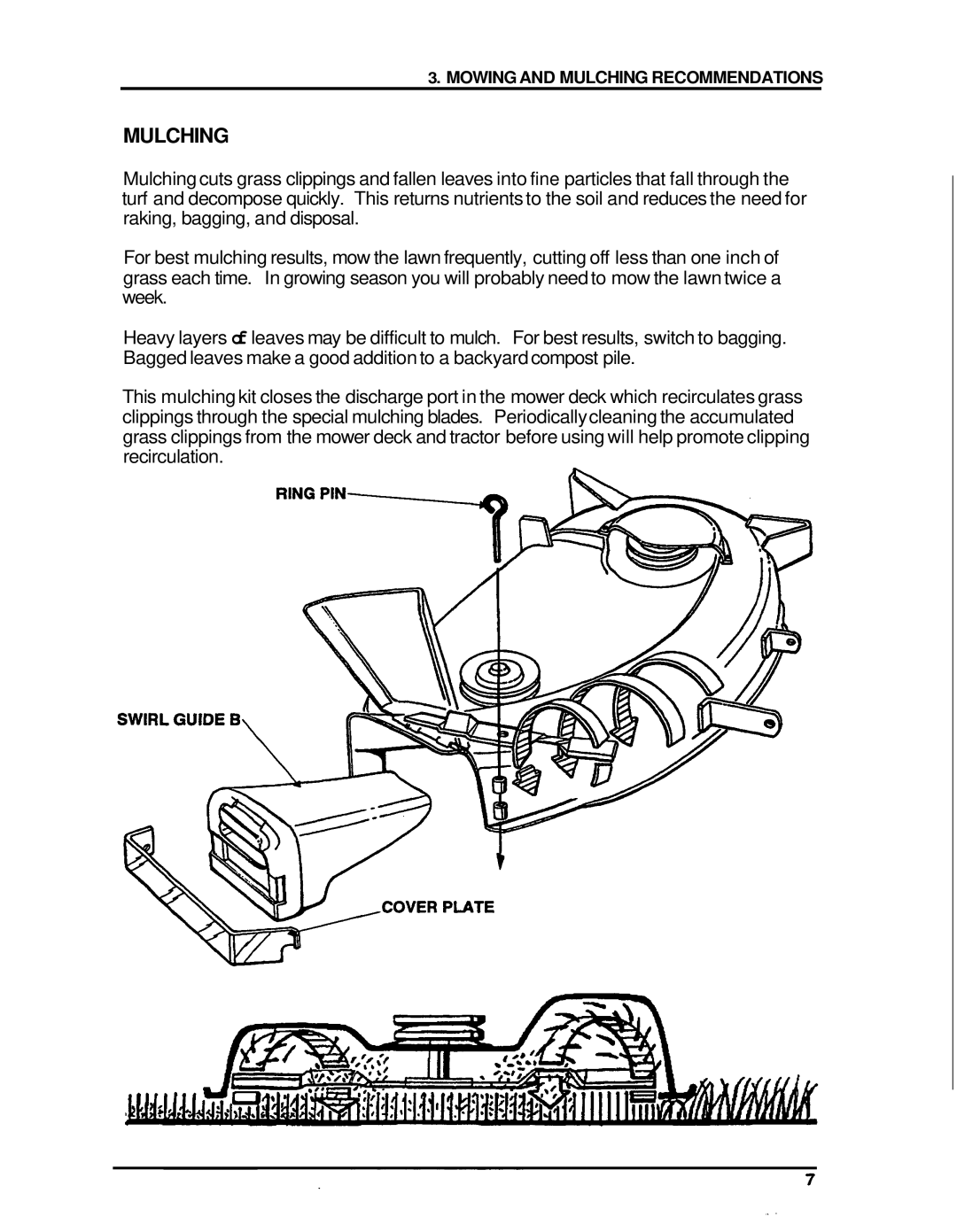 Honda Power Equipment H2000 manual Mulching 