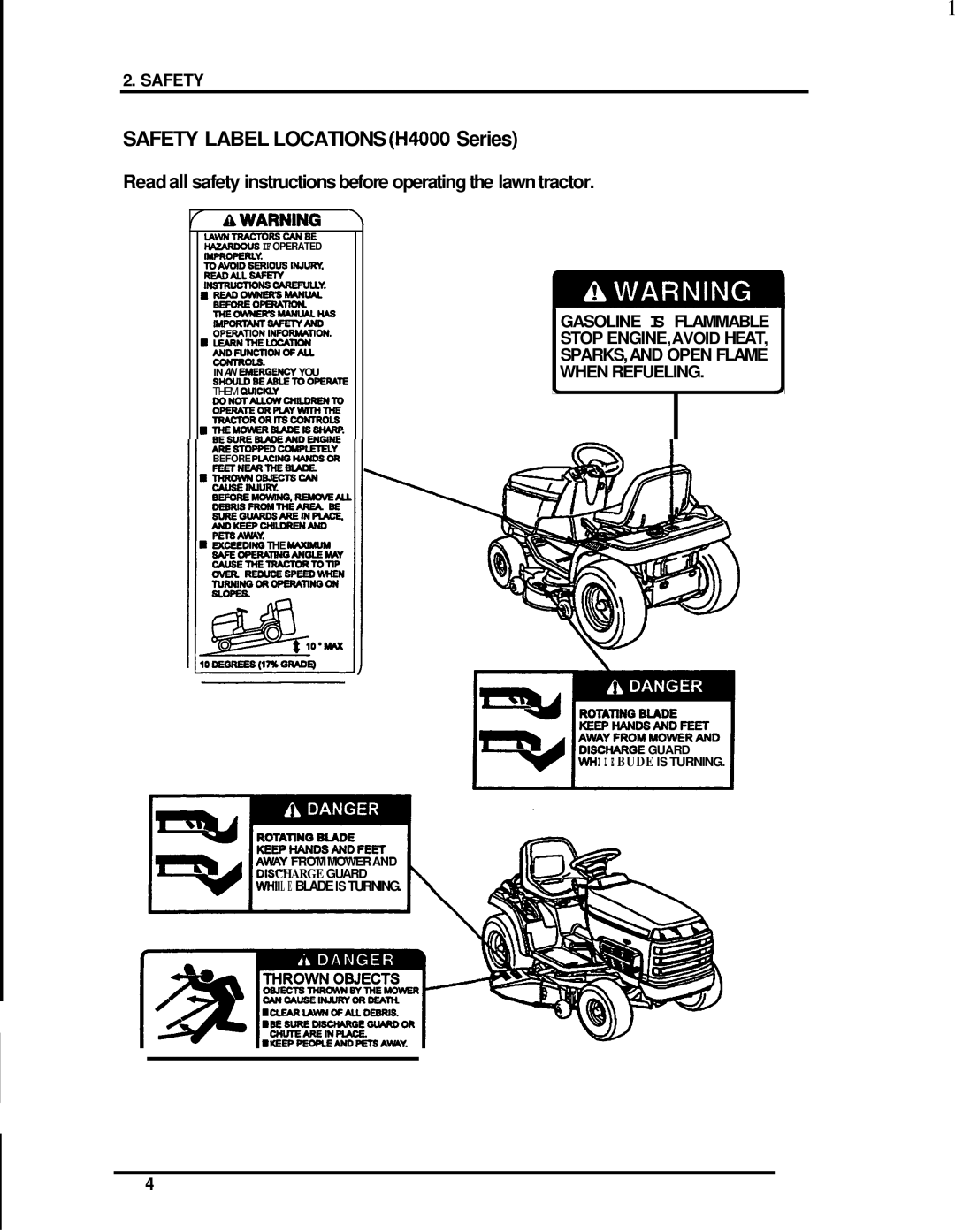 Honda Power Equipment H2000 manual Safety Label Locations HMO0 Series 