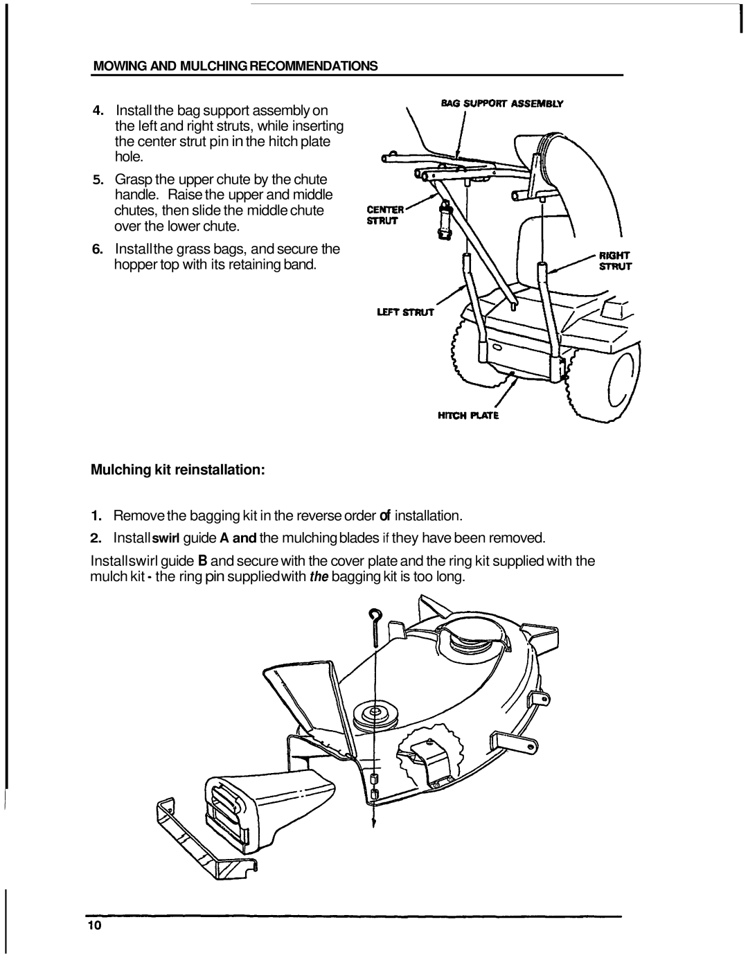 Honda Power Equipment H2000 manual Mulching kit reinstallation 