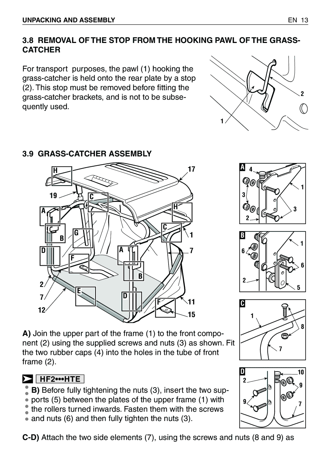 Honda Power Equipment HF2417HTE, HF2620HME, HF2415SBE, HF2620HTE, HF2315HME, HF2417HME, HF2315SBE GRASS-CATCHER Assembly 