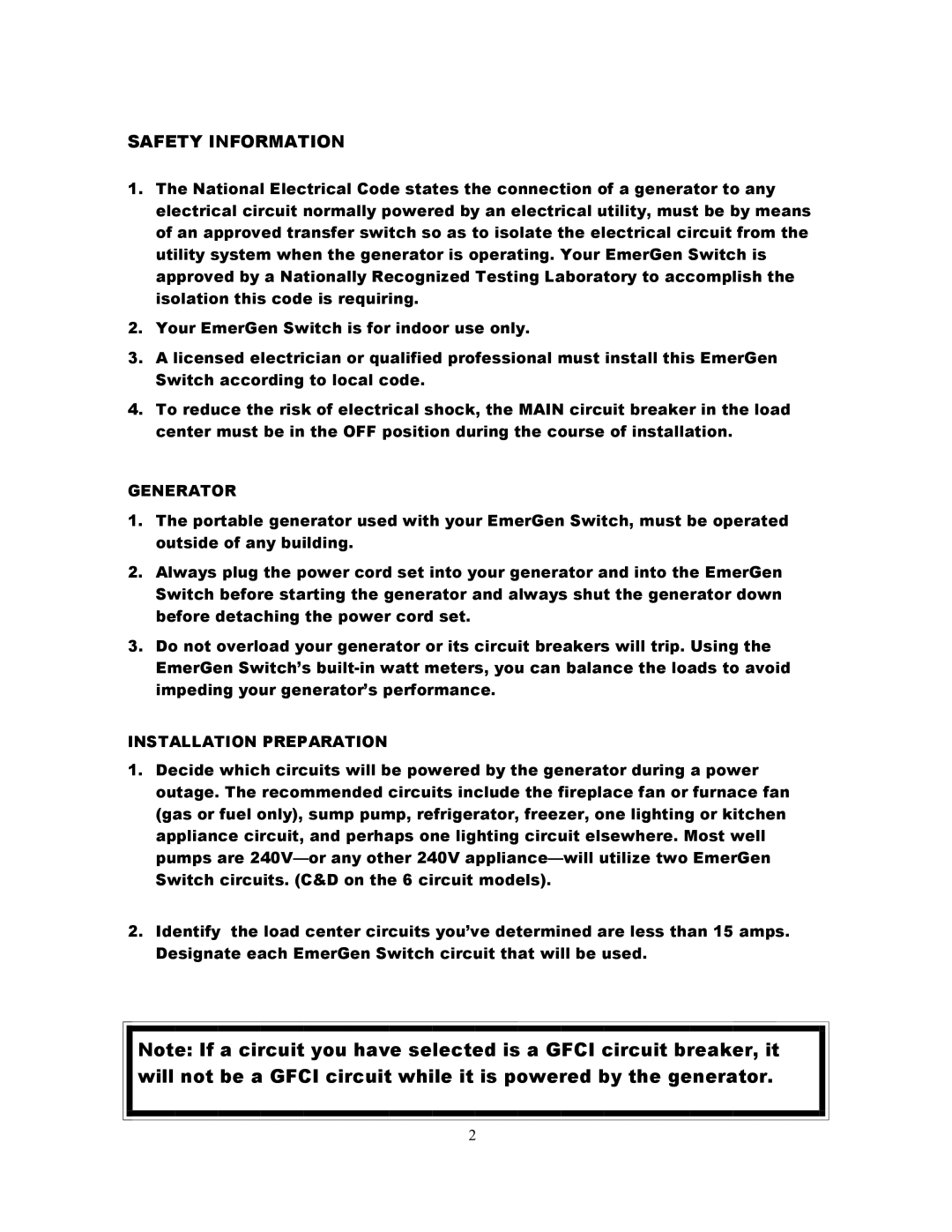 Honda Power Equipment L14-20R installation instructions Safety Information 