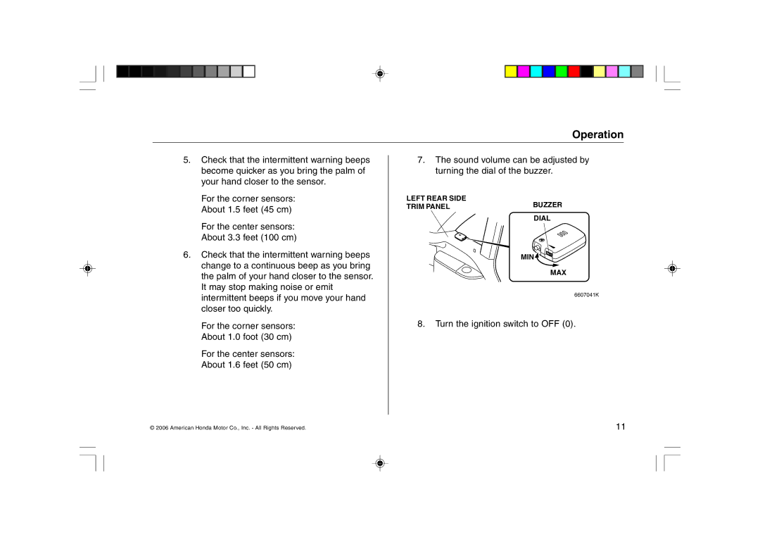 Honda Power Equipment MDX manual Turn the ignition switch to OFF 