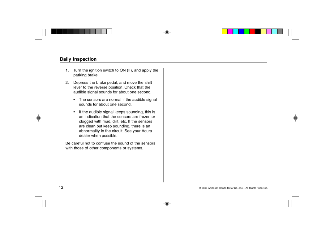 Honda Power Equipment MDX manual Daily Inspection 