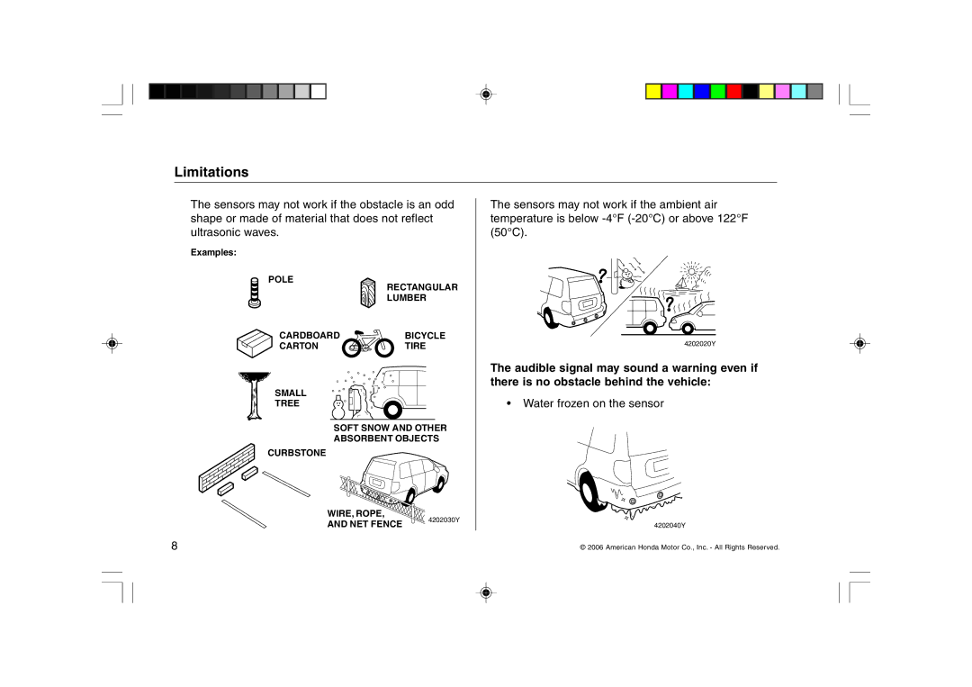 Honda Power Equipment MDX manual Limitations 