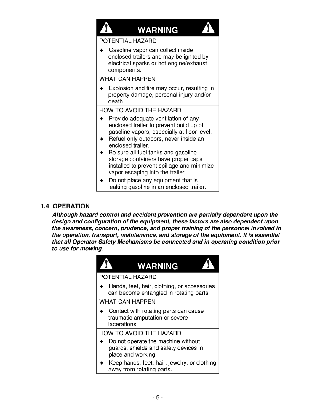 Honda Power Equipment metro 21 manual Operation 