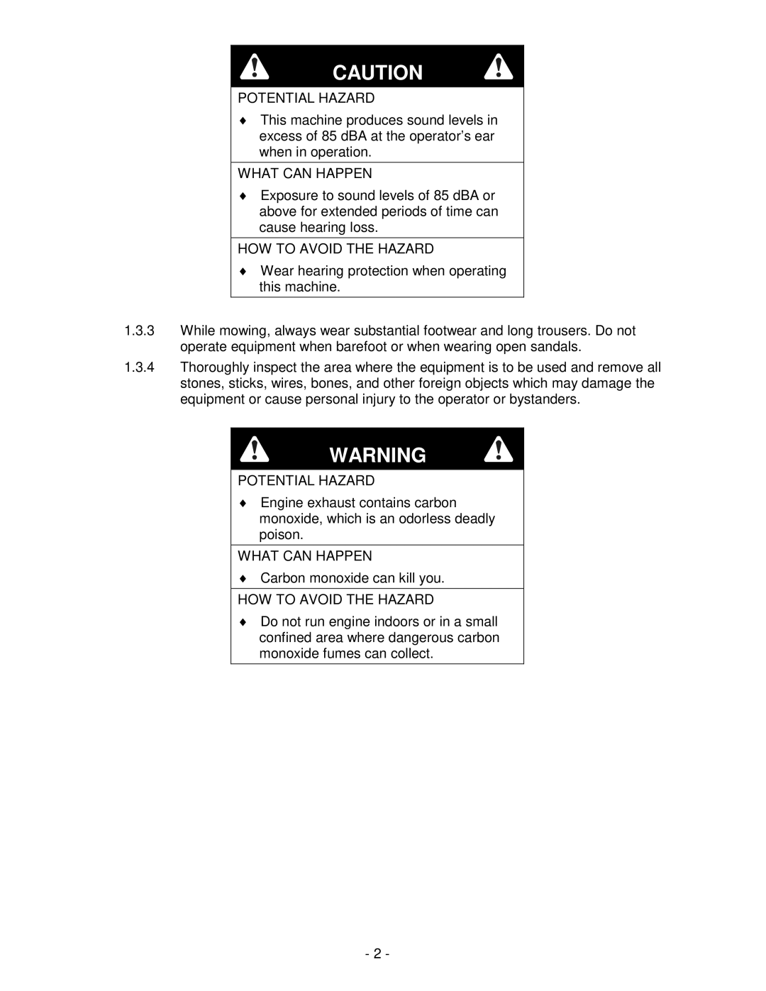 Honda Power Equipment metro 21 manual Carbon monoxide can kill you 