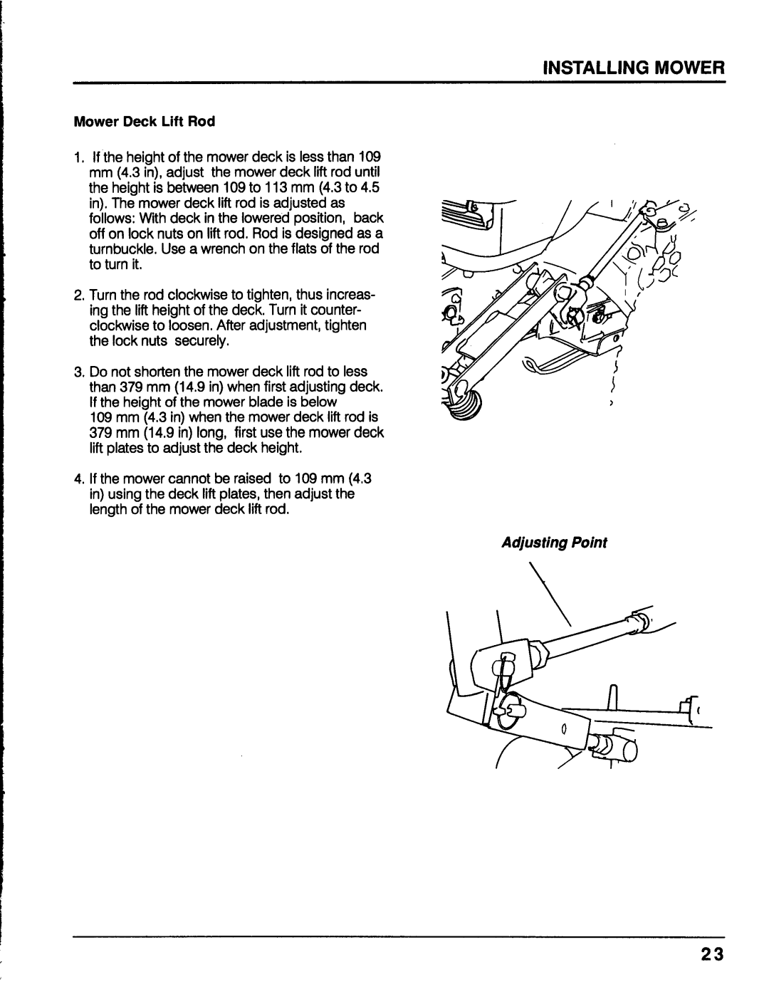 Honda Power Equipment MM52 manual Mower Deck Lift Rod 