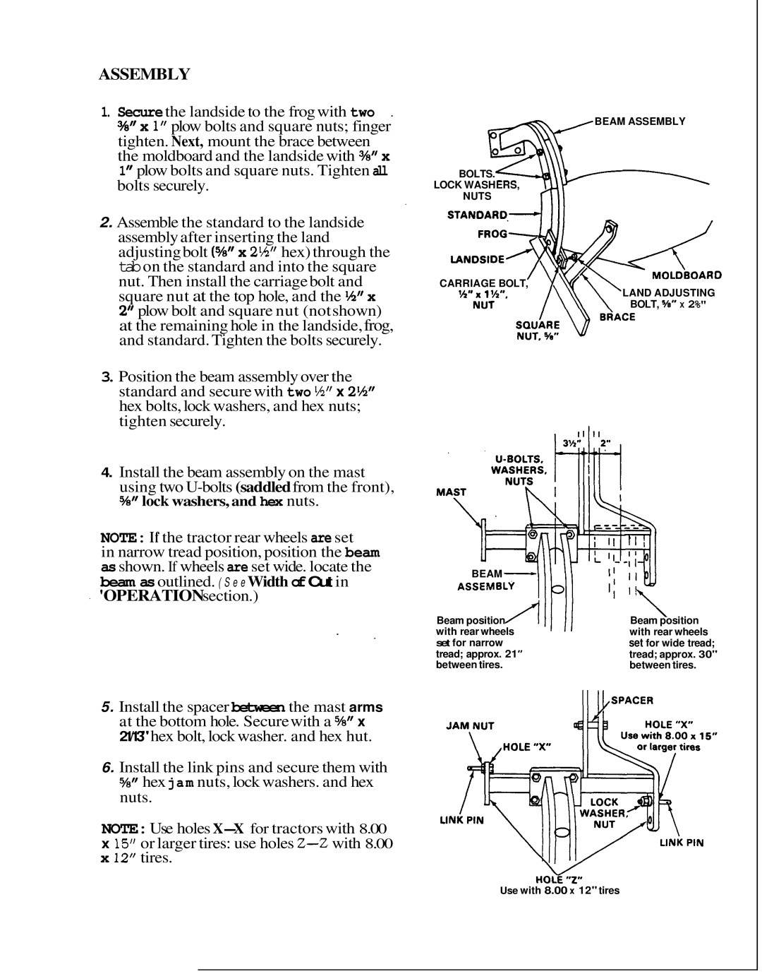 Honda Power Equipment 3755790, PL752A manual Assembly, @,lrlock washers, and hex nuts 