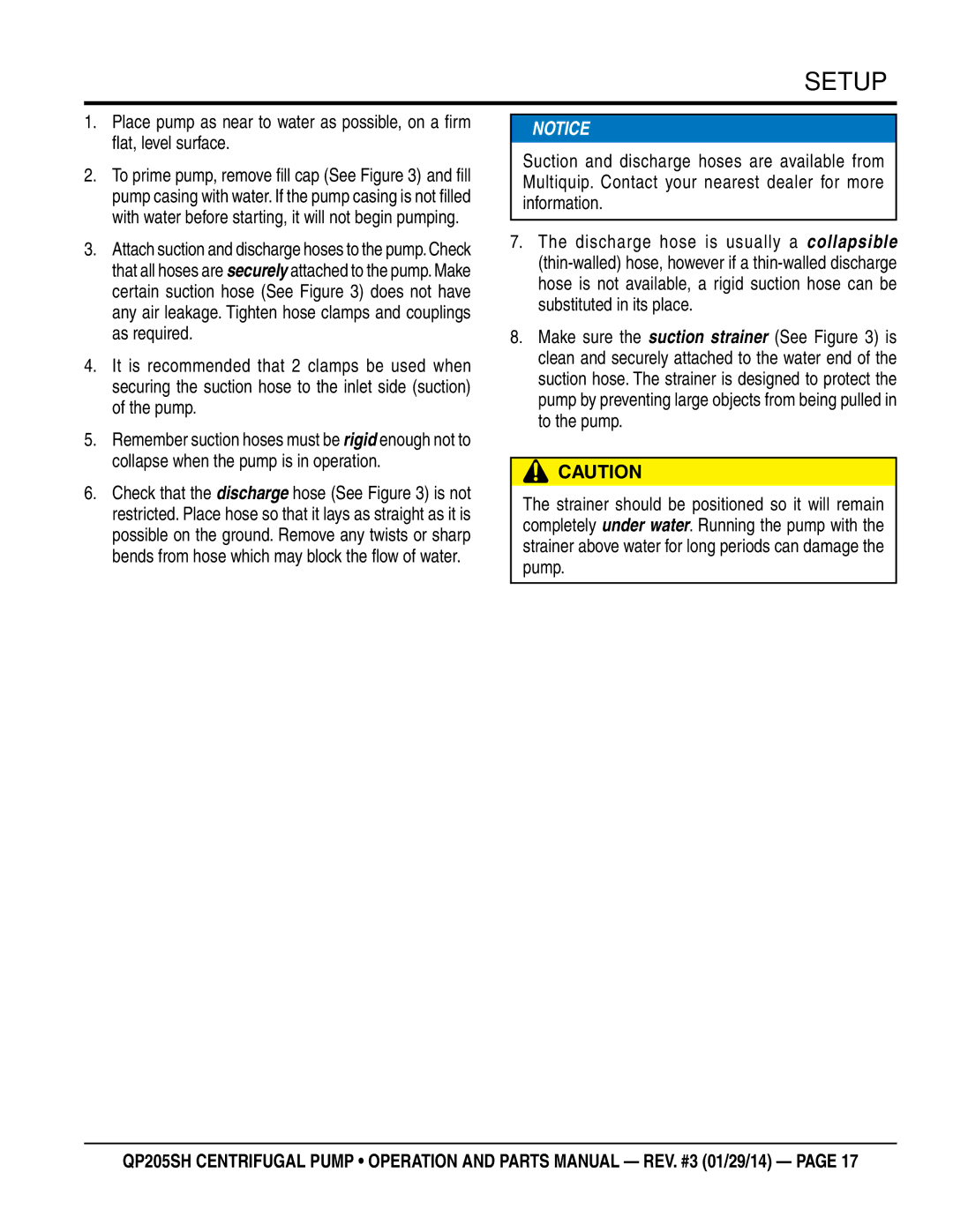 Honda Power Equipment QP205SH manual Setup 