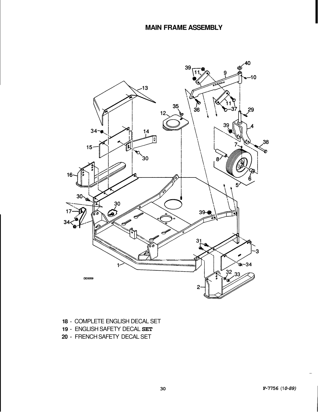 Honda Power Equipment RM752A manual Main Frame Assembly 