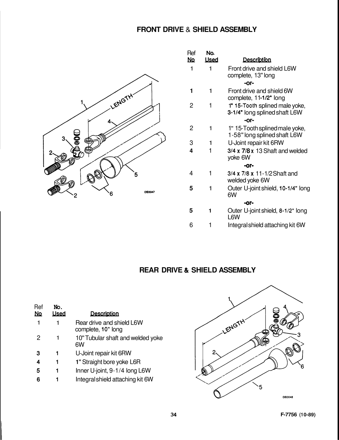 Honda Power Equipment RM752A manual Front Drive & Shield Assembly, Rear Drive 8t Shield Assembly 