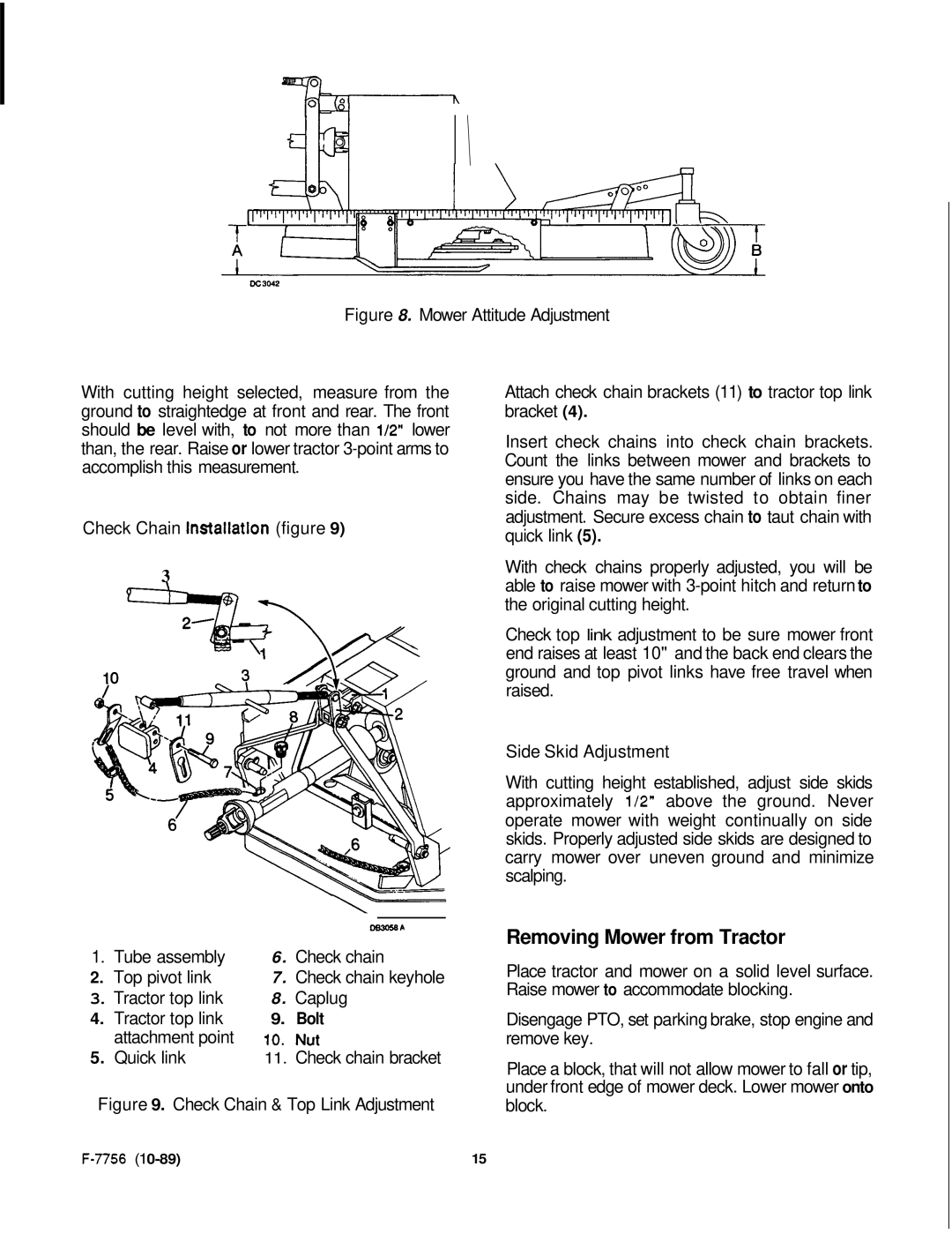 Honda Power Equipment RM752A manual Removing Mower from Tractor, Tube assembly 