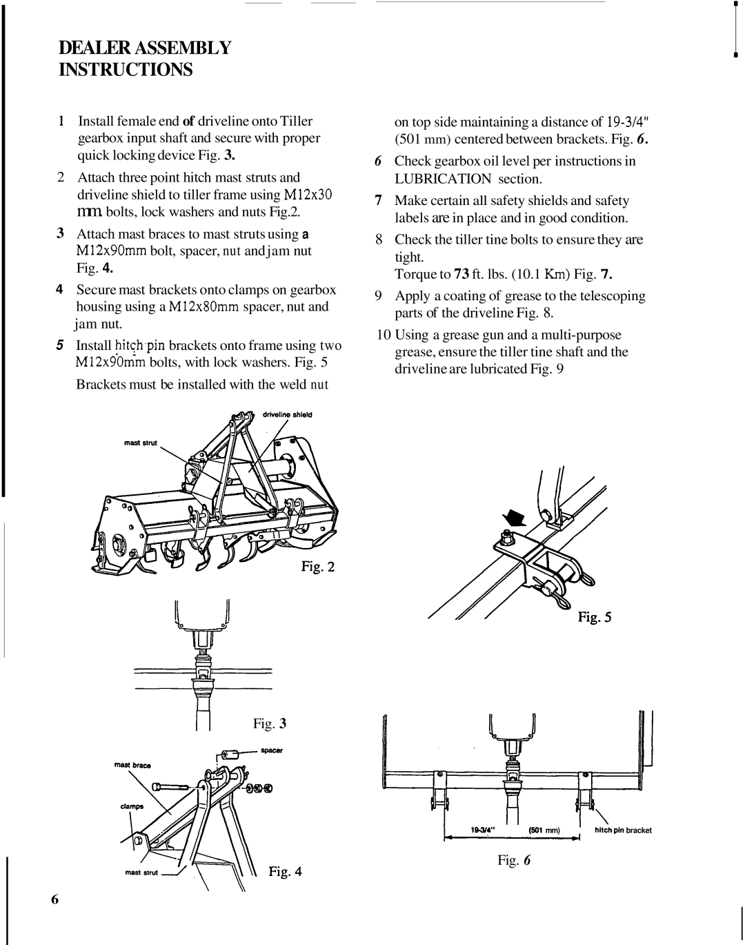 Honda Power Equipment TL5040 manual Dealer Assembly Instructions 