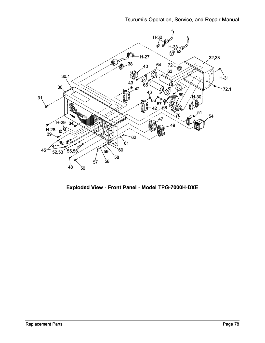 Honda Power Equipment TPG-7000H-DXE, TPG-2900H-DX, TPG-6000H-DX manual Tsurumi’s Operation, Service, and Repair Manual 