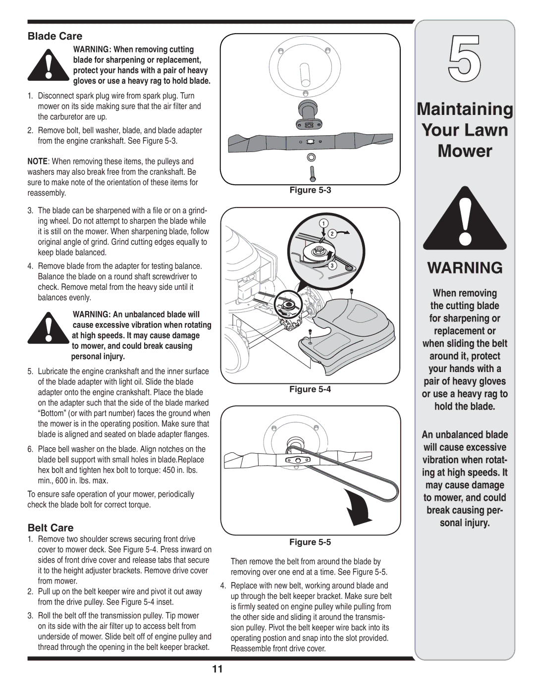 Honda Power Equipment V550 warranty Blade Care, Belt Care, Sonal injury 